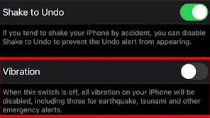 On the iPhone, you may turn off the ringtone vibration.