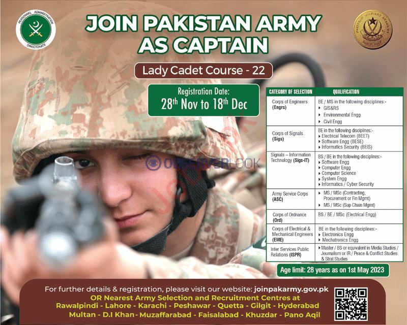 Pakistan Army Announced New Jobs 2022 in Pakistan