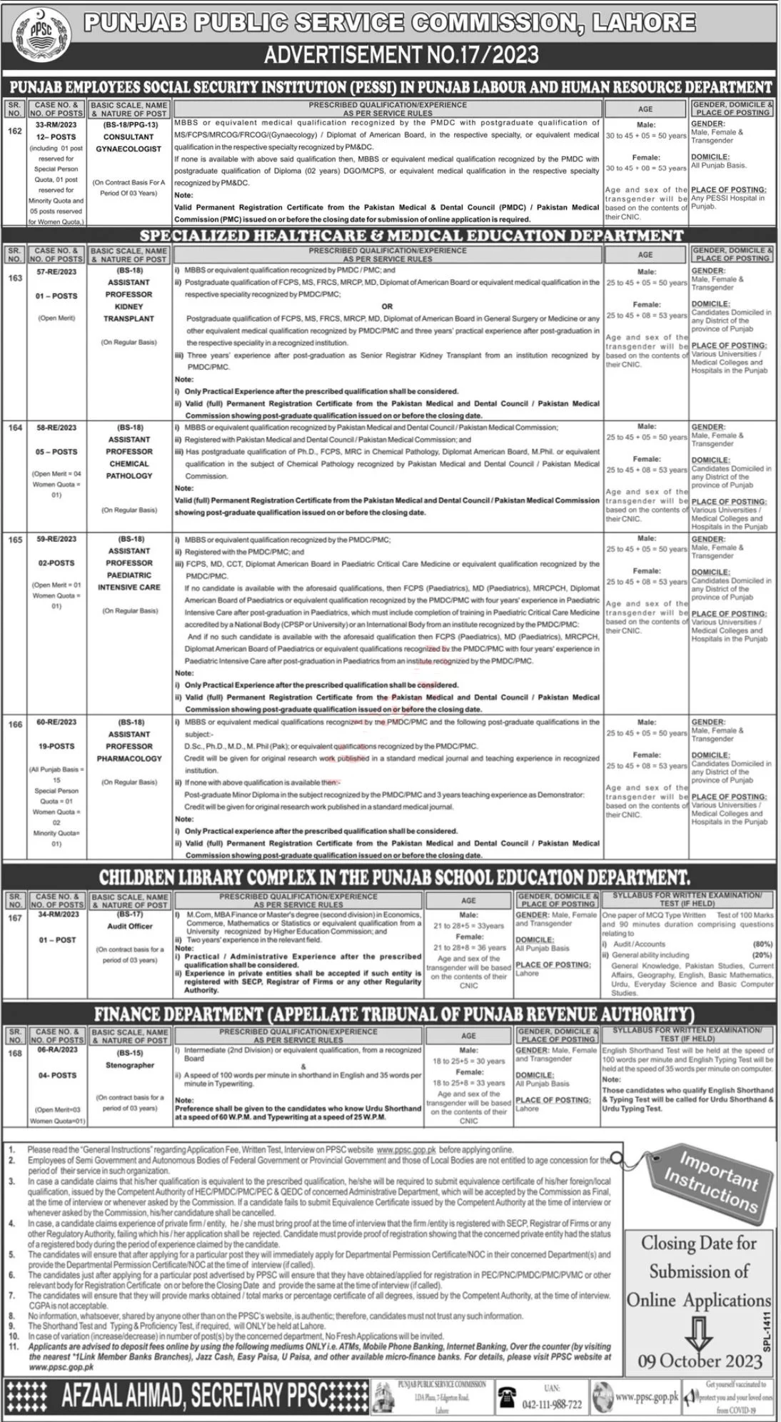 Latest Punjab Public Service Commission Jobs 2023